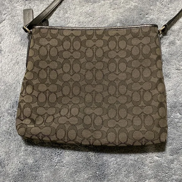 Coach Signature Print Canvas File Bag - Picture 4 of 7